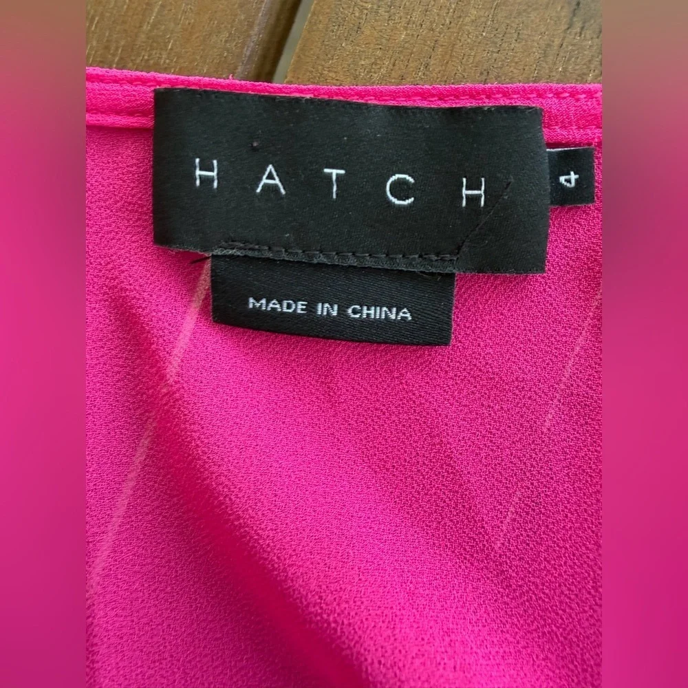 HATCH Maternity Jaden Pink Sleeveless Button Chiffon Wrap Dress XL